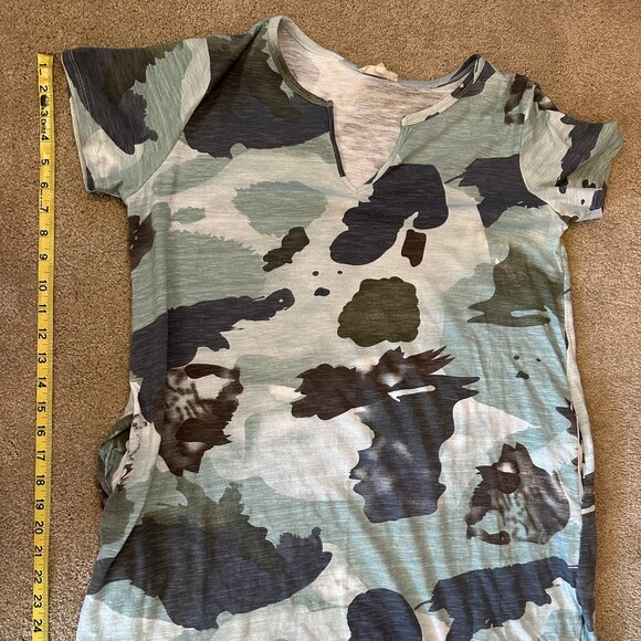 Mystree Brand Casual Dress multi color Green, grey and cream Size Large - Picture 1 of 4